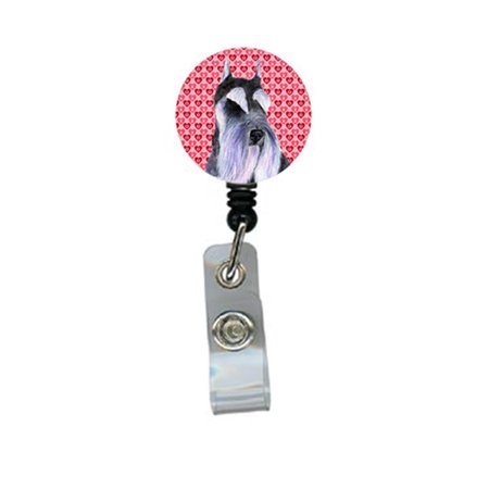 TEACHERS AID Schnauzer Retractable Badge Reel Or Id Holder With Clip TE629590